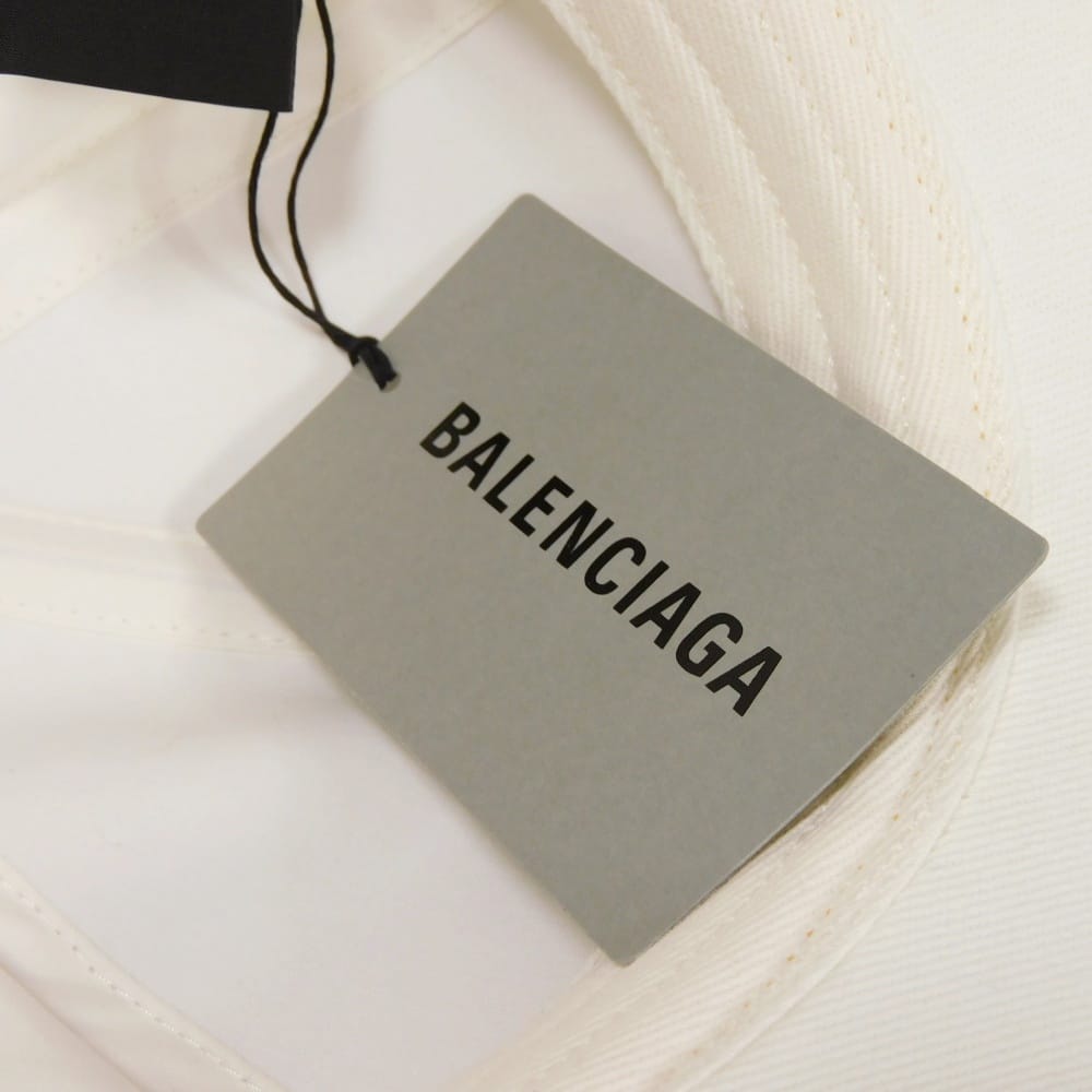 Used 11221 Logo Visor Cap 531588 410B2 9060 7919 L 23.2" Black Baseball Cap with Velcro and Cotton Fits White Men's