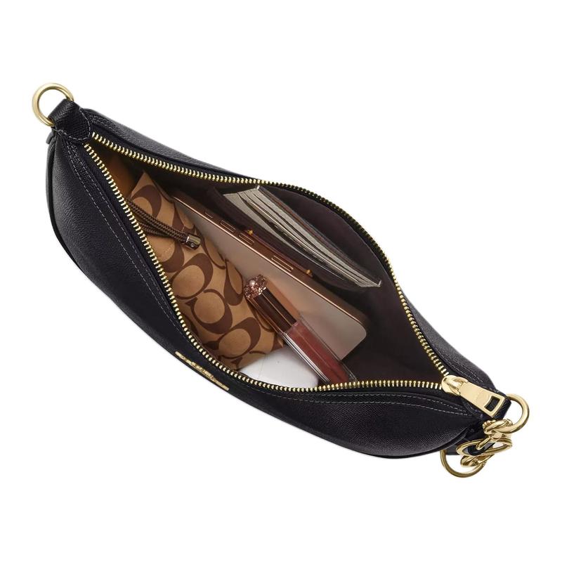 Coach Aria 26 Gold-tone Hardware Leather Crossbody Tote Medium Women's Black