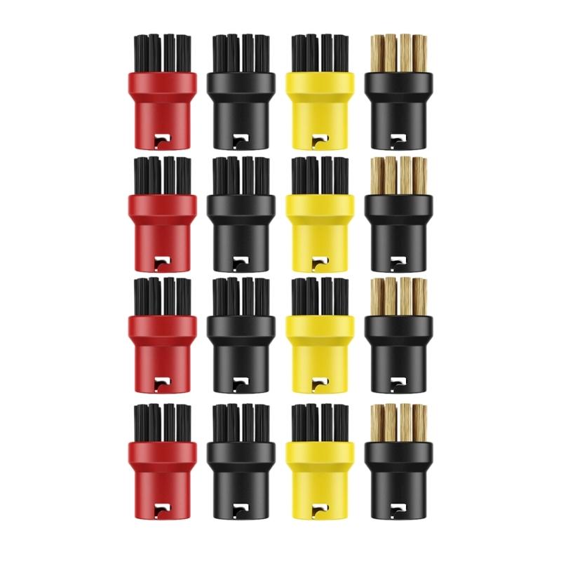 

16 Piece Heavy Duty Cleaning Brush Set Heat Resistant Accessories For Steam Machines All face Compatibility 1