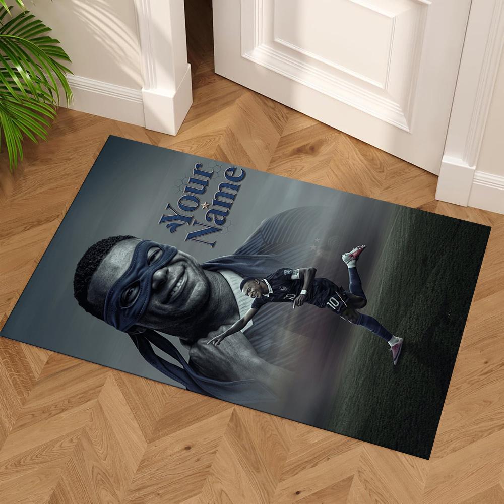 Mbappé Customizable Name Area Rug Suitable for Game Room Foyer Decorate room Dining Room Antislip Carpet Anime Office Decor