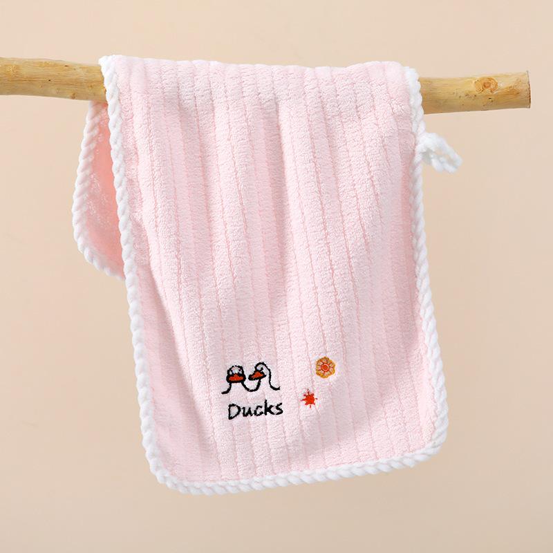 Roztomilé ručníky Koupelnové ručníky se závěsnou smyčkou Mikrovlákno Coral Fleece Absorbent do kuchyně Koupelna Ložnice