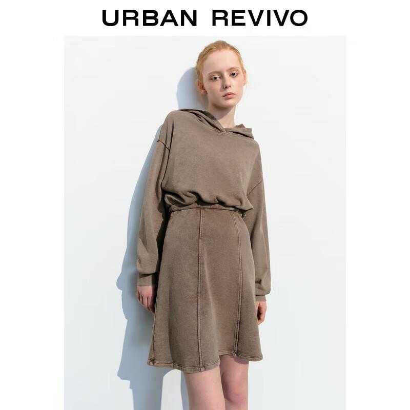 

UR 2024 Spring Retro Loose Hooded Dress UWL740009 XS