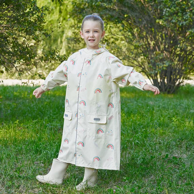 Новый дождевик для девочек и мальчиков, легкие дождевики для учеников начальной школы, место для рюкзака 1 pcs2