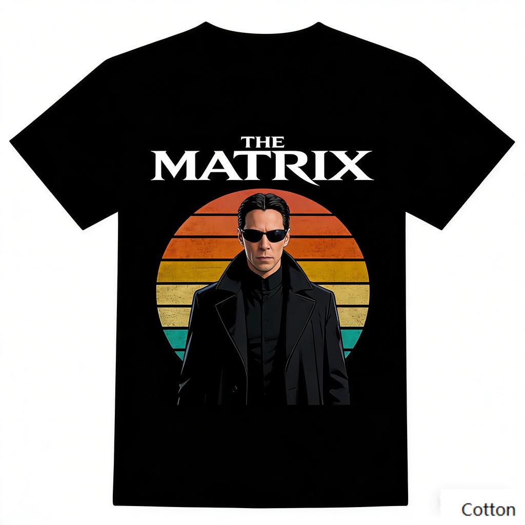 T-shirt in Puro Cotone Stampa Blade Runner Spinner Retro Futurismo Unisex per Fan SciFi Stile Streetwear Top Oversize