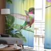 Plant Flower Hummingbirds Sheer Curtains Window Curtains For Living Room Bedroom Blinds Kids Room Home Decor