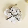 Lovely Bowknot Rabbit Keychain Plush Animal Shaped Keyring Student Bag Charm Backpack Accessory for Fashionable Women