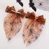 10 Styles Pumpkin Headed Spider Web Bow Tie Mesh Headband Hair Clip Spring Clip , Suitable For Halloween Parties And Dances