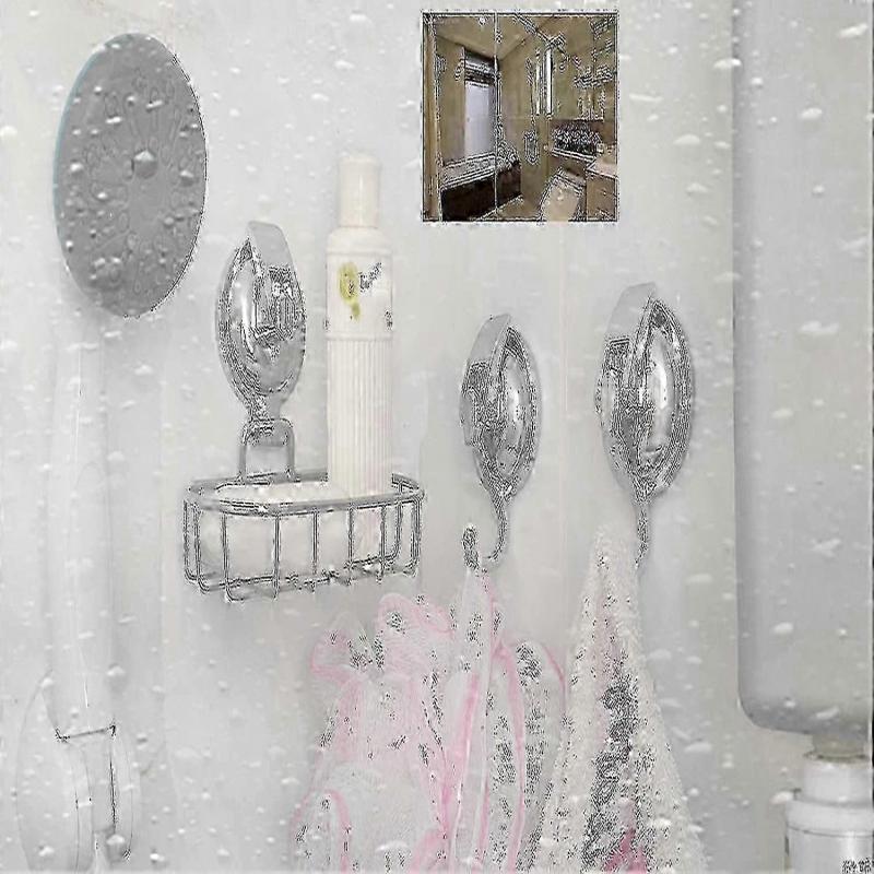 2 Pcs Heavy-duty Vacuum Suction Cup Hooks for Kitchen, Bathroom and Toilet, Large Transparent Strong Vacuum