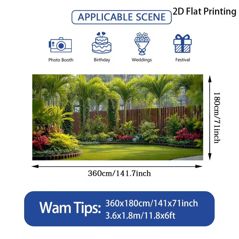 

2D Summer Tropical Palm Garden Backdrop for Birthday & Wedding 47.2x31.5inch/120*80cm