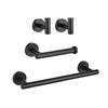 Easy Installation Bathroom Hardware Set Black Silver Robe Hooks Towel Bar Set Bathroom Accessories