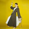Fashion 2023 Ethnic Style Shoelace Pure Color Cardigan Dress Solid Color Cardigan Dress