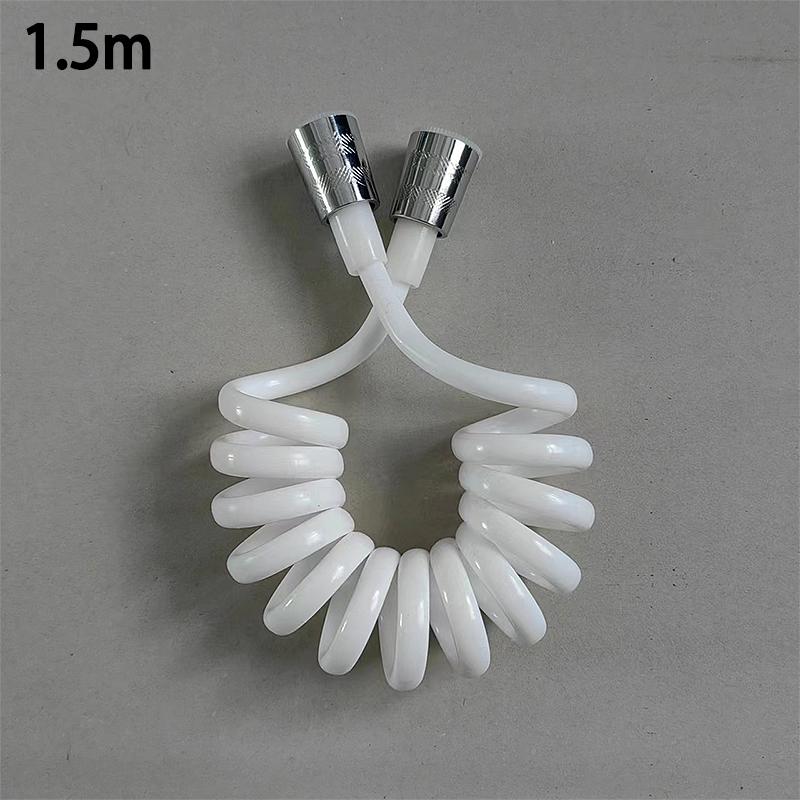 Teleskopschlauch mit Feder 1,5 Meter lang 1/2 Zoll Gewinde Telefonkabel Duschschlauch