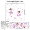 Cartoon Little Swan Girl Sticker Waterproof Dancing Girl Wall Sticker  Children