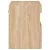 Wall Mounted TV Cabinet with LED Lights Sonoma Oak Finish 40 x 30 x 40 cm