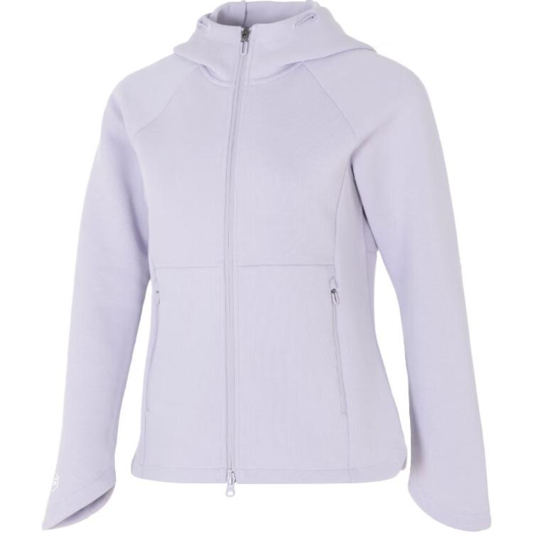 Skechers Training Comfortable Windproof Casual Zip-Up Hooded Long Sleeve Jacket Women jackets Light-Purple P324W004-02N4 S