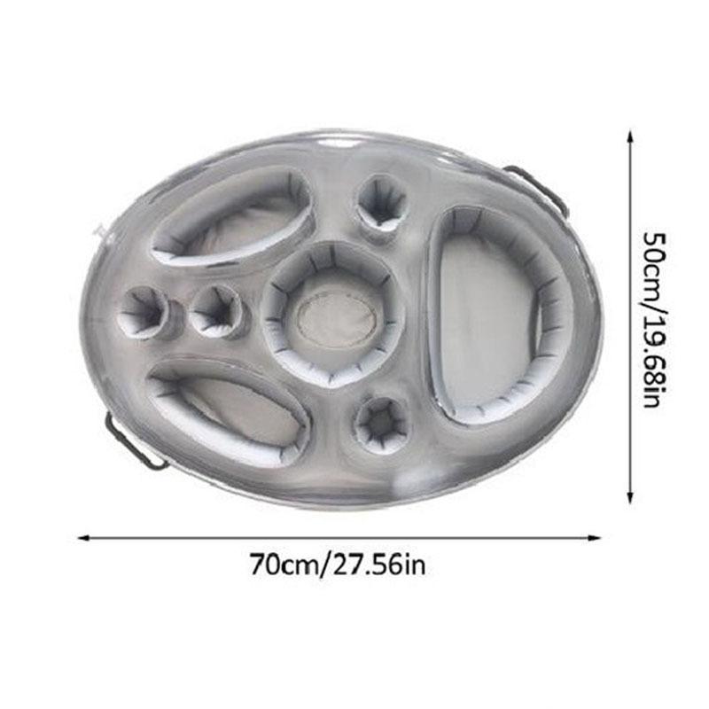 

Надувной барный поднос у бассейна, держатель для напитков и охладитель 2 в 1 для джакузи, пляжа или лодки, прочный поплавок для вечеринок