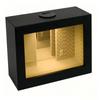 Wooden LED Abyss Mirror Photo Frame Dimmable Creative Landscape Decor for Blind Box Action Figures Tabletop Display Gift