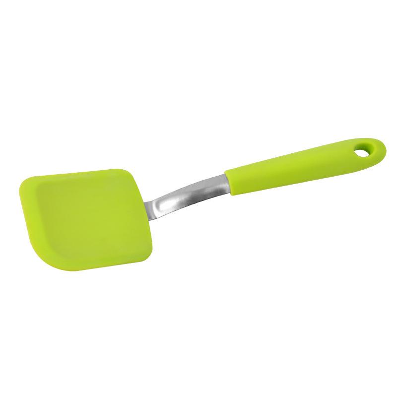 Silicone Non-Stick Spatula with Ergonomic Handle for Frying Pans and Woks