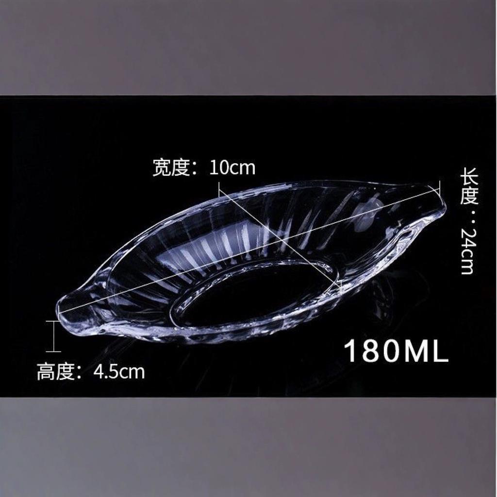 Thickened Clear Glass Banana Split Ice Cream Bowl Sundae Dessert Dish Papaya Salad Server Creative Ice Cream Cup