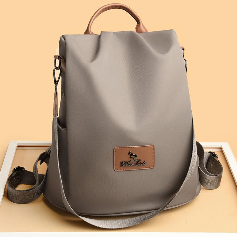 Waterproof Knitted Nylon Cloth Backpack Kangaroo Women Anti-theft Travel Backpack Large Capacity Multi-purpose Girls' School Bag