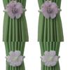 Flower Curtain Tiebacks Handmade Window Ties Creative Curtain Buckle  For Home Office Decorative