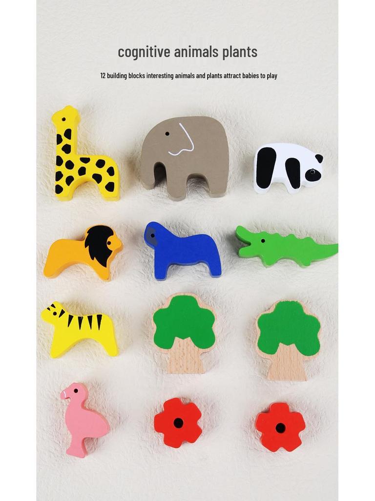 Wooden Animal See-Saw Stacking Game: Fine Motor Skills Educational Toy