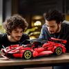 1:14 Rotes Baustein-Sportwagen RC-Spielzeug, Auto-Baustein-Spielzeug, Geburtstagsgeschenk, Sportwagenmodell DIY, Geschenk für Kinder