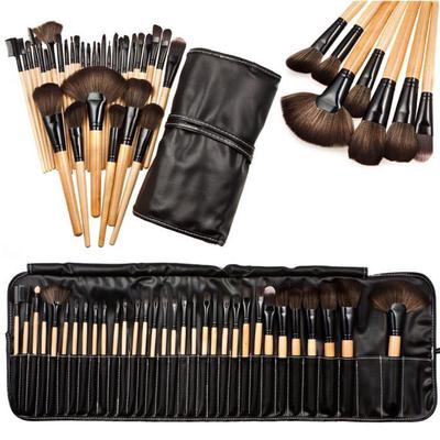 32pcs  Soft Cosmetic Eyebrow Shadow Makeup Brush Set Kit+Pouch Bag