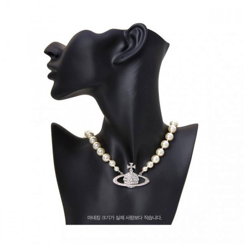 Vivienne WeStwood One Row Pearl Bath Relief Women S Choker Necklace 63010106 02p104