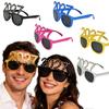 2027 Number Eyeglasses Happy  Year Glasses Diamond Glitter Sunglasses Cosplay Prop Xmas Party Decoration Funny Glasses