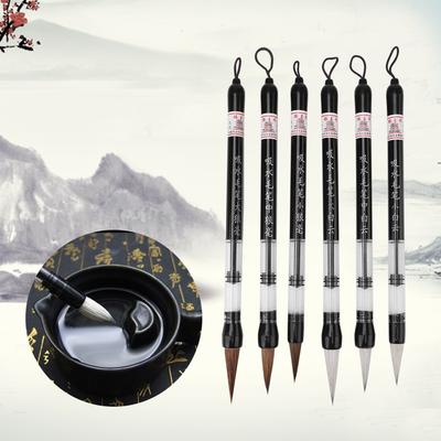 6Pcs Beginner Friendly Chinese Brush Pen Piston Fill Design Calligraphy Water Pen  Water Calligraphy