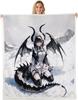 GUOYU Blanket Throw Size Japanese Anime Fleece Sherpa Blanket for Kids Anime Girl Japanese Style Throw Blanket Cartoon Japan Animation Bed