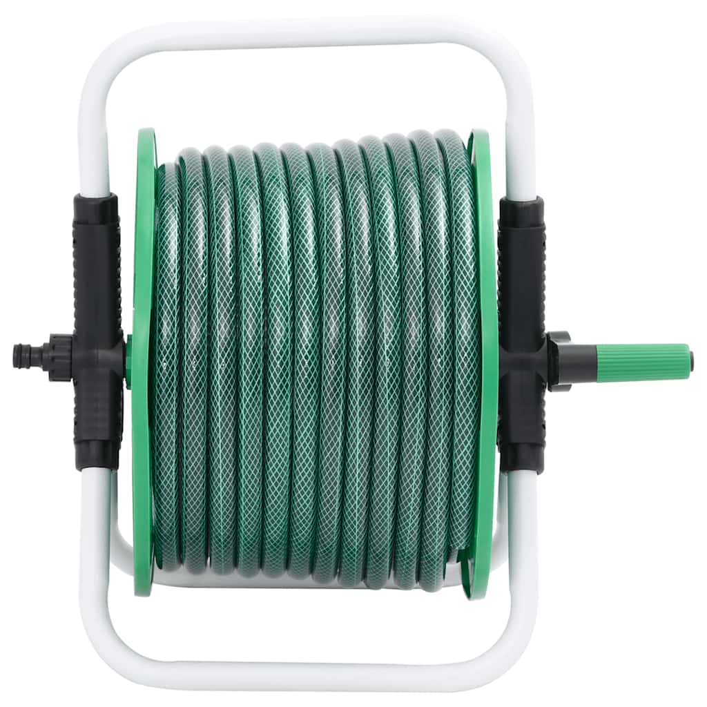 Vidaxl Wolnostojący Bęben Z Wężem I Złączkami, 0,5", 30M, Zielony, Pvc