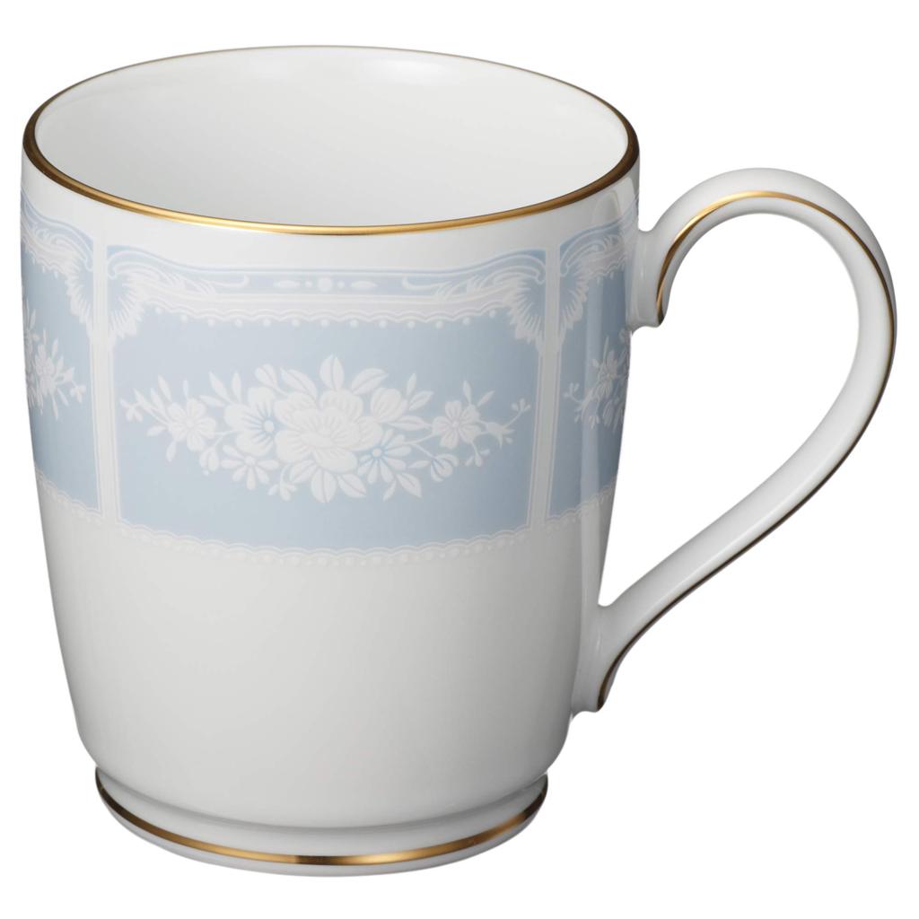 Noritake Mugg, 280cc, Lacewood Guld, Blå, Fint Porslin, T9755A1507