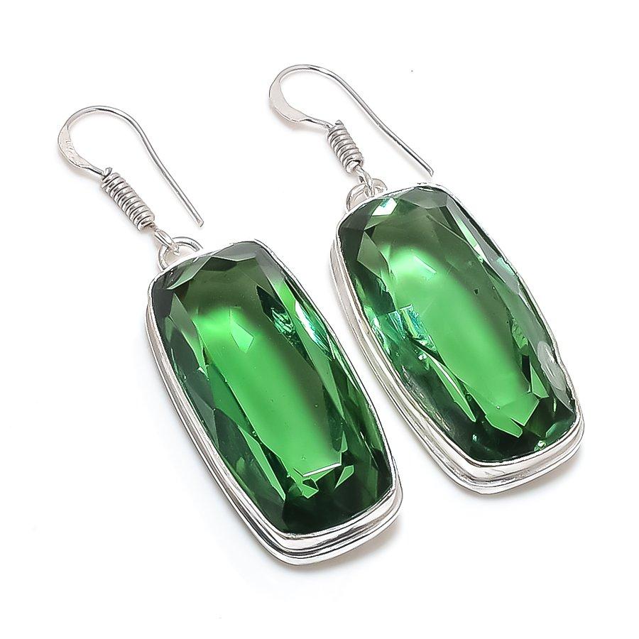 

Tsavorite Handmade 925 Sterling Silver Jewelry Earring 1.93 e3h86