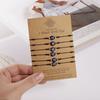 6 pezzi/set Braccialetto Occhio Malvagio Blu Turco per Donne Catena a Corda Intrecciata Fatta a Mano Braccialetto con Perle di Cristallo Gioielli Ingrosso Dropshipping