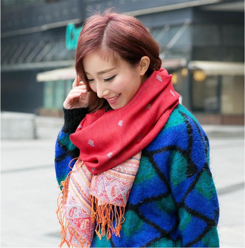 Scarf Spring and Autumn Jacquard Long Scarf Women's Summer Air Conditioning Fringed Shawl Cashew Nut Scarf Scarf