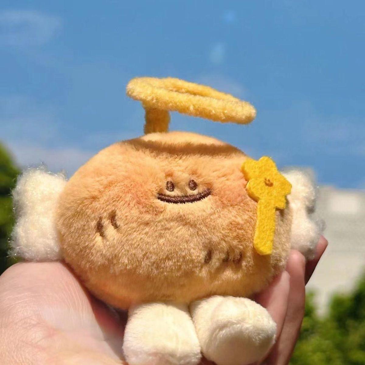 

Cartooncute Angel Little Potatoes Plush Doll Plush Toy Soft Stuffed Doll Keychain Car Key Ring Backpack Bag Decor Gift