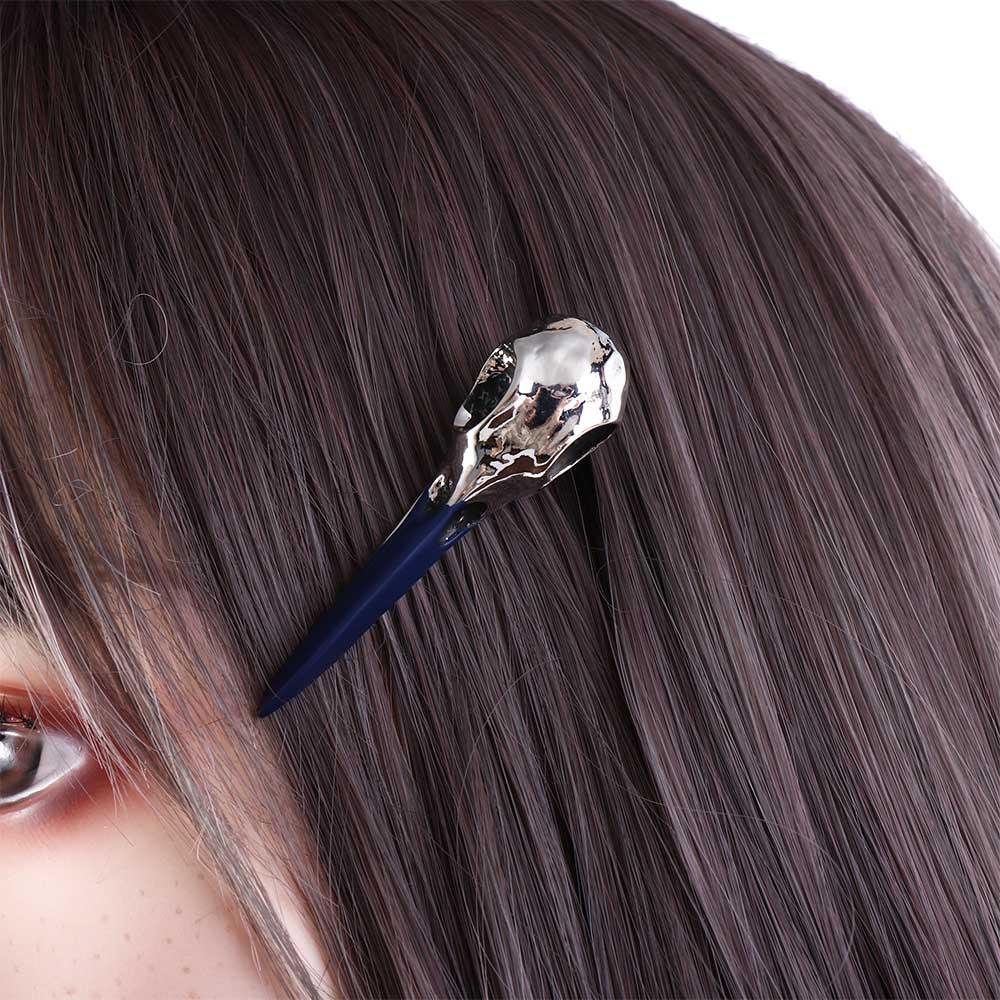 New Headdress Bird Skull Skull Hair Clips Crow Head Animal Skull Hairpins Women Duckbill Clips