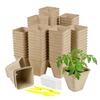 70pcs Biodegradable Seedling Cup Quare Seedling Pot With Drainage Hole Seedling Containers Planting Cups For Hydroponic Growing