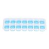 Ice Cube Tray Food Grade Plastic Silicone Ice Mold with Removable Lid for CocktailBlue
