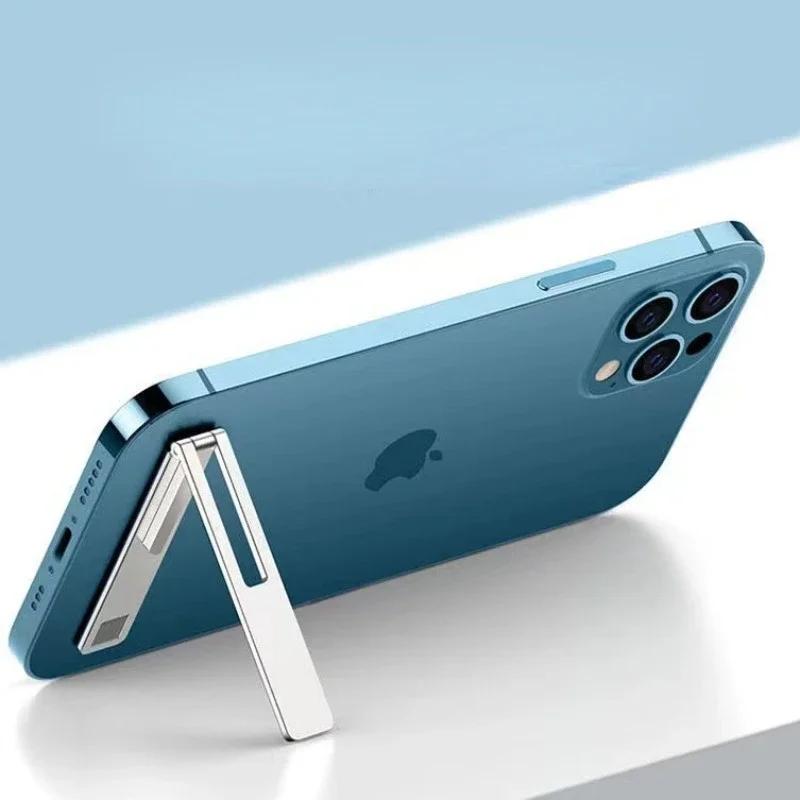 Manyetik Ultra İnce Katlanabilir Cep Telefonu Tutucu Braketi Metal Alaşımlı Masaüstü Cep Telefonu Standları Evrensel Telefon Desteği Ayaklık