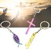 Fashionable Metal Letter/Fish/Crosses Pendant Key Rings Charm for Trendsetters