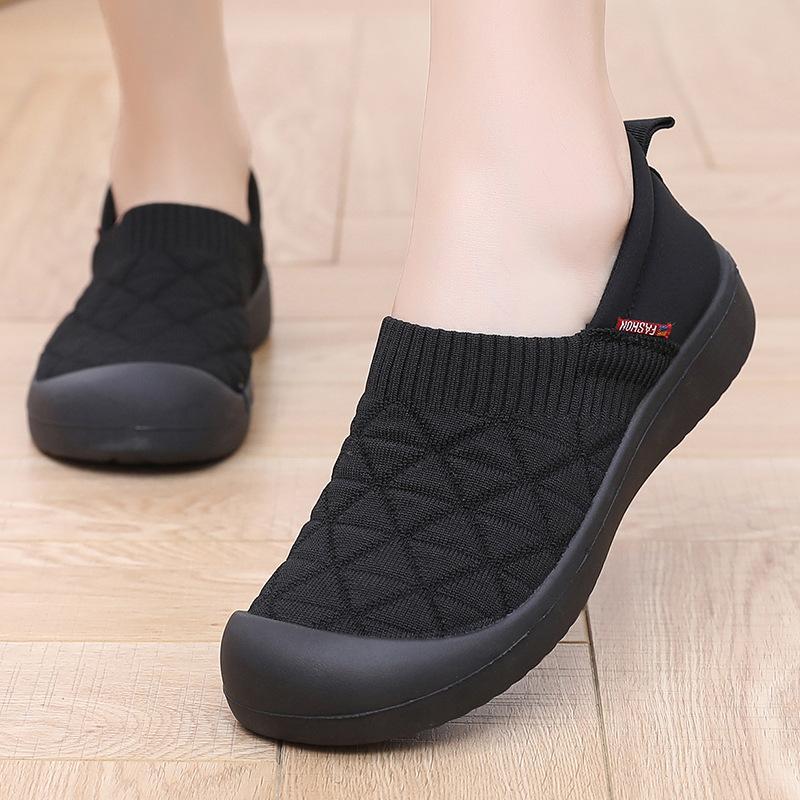 Spring and Autumn Women's Single Shoes, Non-slip Soft Sole, One-step Lazy Shoes, Flat-bottomed Lightweight Single Shoes, Casual and Breathable