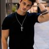 Stylish Layers Cross Necklaces for Men Boys,Two Tones Black Silver Color Cross Pendant, Religion Prayer Collar