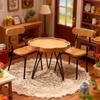 1/12 Scale Miniature Coffee Table Chair Set Scene Decoration Furniture Doll House Accessories Leisure Setting Props