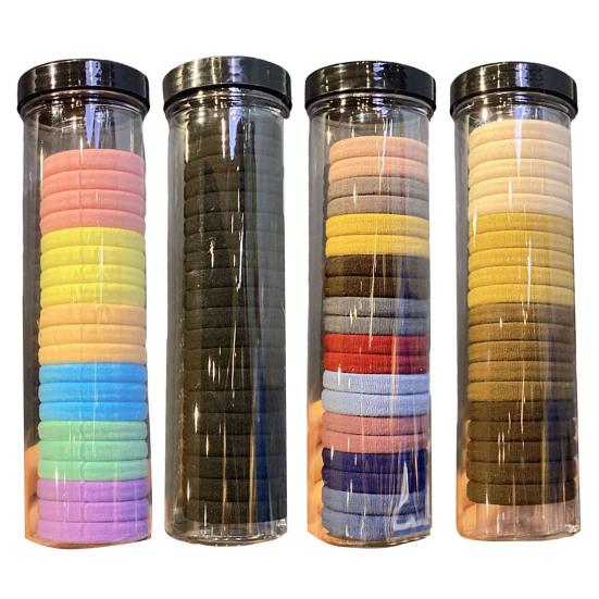 20Pcs Hair Band High Elasticity Anti-slip Super Soft Assorted Hair Accessories Solid Color Girls Hair Band Ponytail Holder for Daily Life