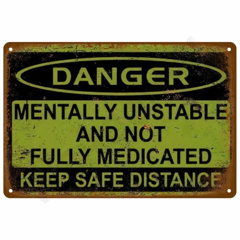 Vintage Metal Plate Tin Sign Plates Bar Retro Metal Sign Wall Art Mural Aesthetic Room Home Decor Items Poster Garage Decorat