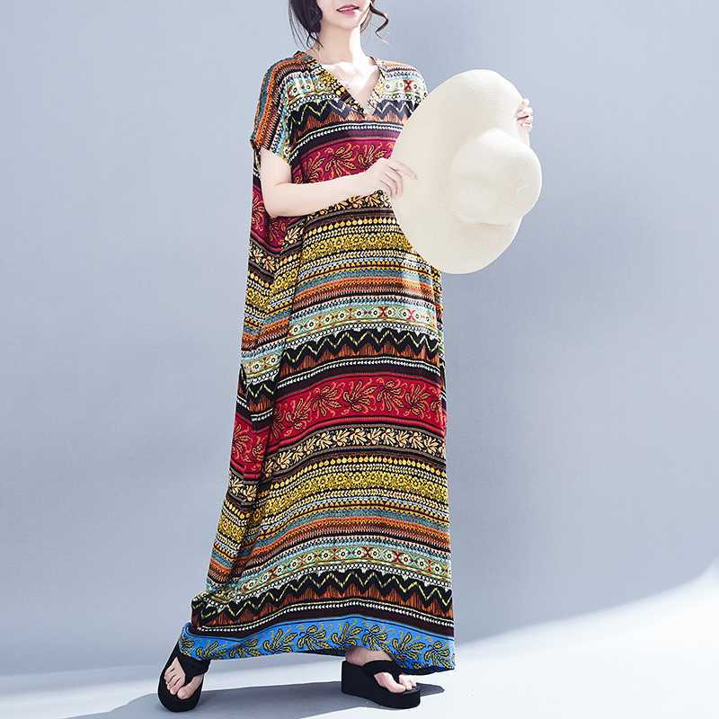 

Настоящий заказ уже в наличии, а также новое свободное платье-халат из хлопка и шелка в стиле бохо в этническом стиле на лето. one size fits all