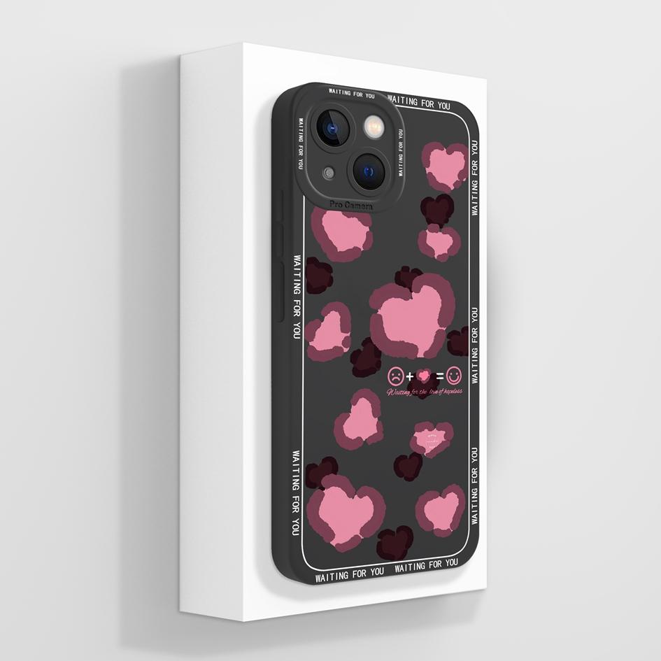 Smartphone Case For iPhone 13 14 15 16e Pro Max Mini Plus Lazy Kitten Pretty Flowers Pattern Liquid Silicone Shockproof Advanced Shell For iPhone Capa